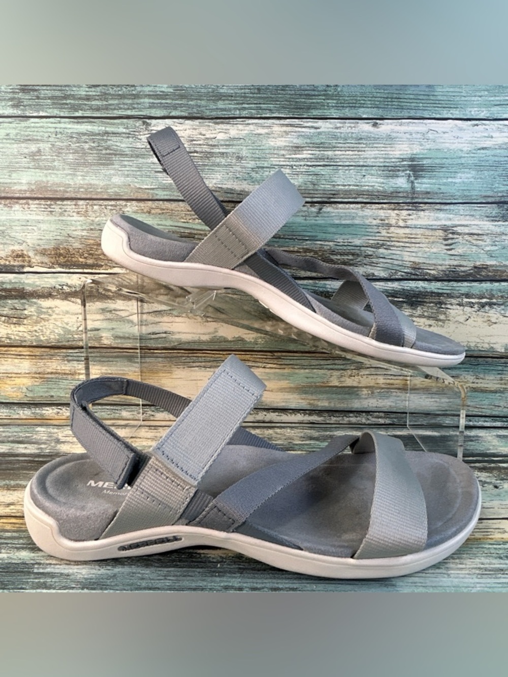 Merrell Monument Sandals Womens Size 6 Gray Casual Comfort Walking Summer Shoes